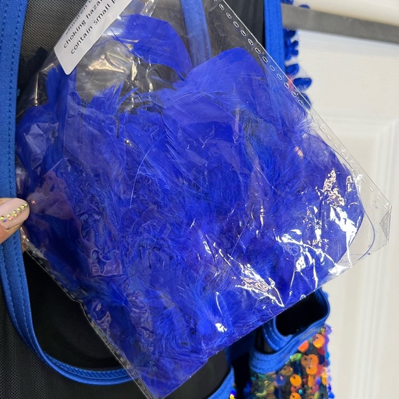 Weissman Oil Slick Sequin Fringed Dance Dress Costume NEW SIZE L/XL - Picture 7 of 11